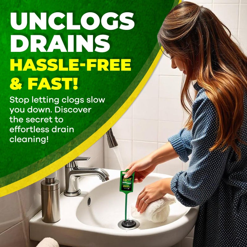 Zipit The original Zip-It Hair Clog Remover 25-inch Overall Length Drain Snake Cleaner (3-Pack), Unclog Your Sink, Shower, & Tub Drain In Seconds â€“ Non-toxic, Made in the USA - Image 4